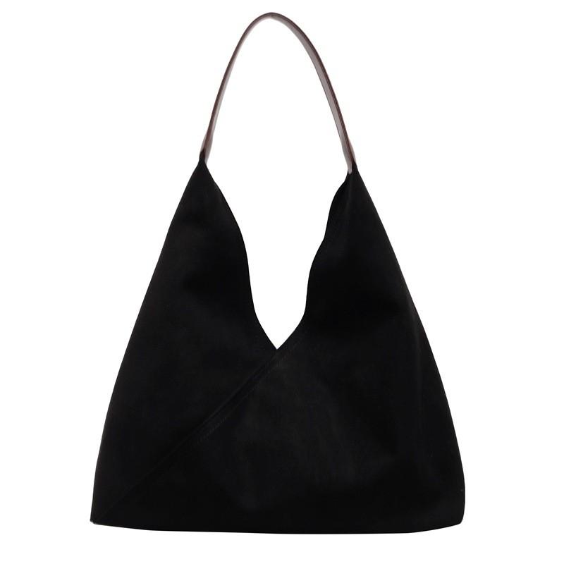 Модная минималистичная сумка-тоут для женщин Черная, бежевая, хаки и коричневая. Универсальная и шикарная сумка через плечо чёрный