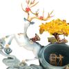 Decorative Deer Figurine Tabletop Ornament Key Storage Rack Crafts Elk Resin Statue for