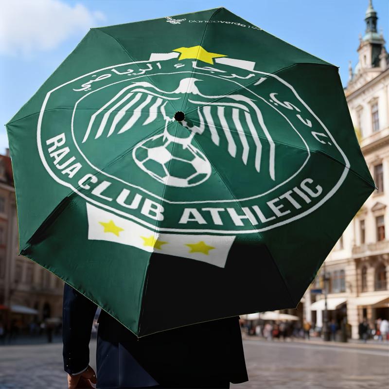 Raja Club Athletic Crest Umbrella Folding umbrella, automatic umbrella 8-Frame for Travel, camping Use Gift for Halloween Christmas