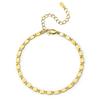European and American Golden Temperament Bracelet Women's Fashion Simple Paperclip Metal Chain Hand Jewelry