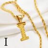 Anniyo AZ Letters Kettingen Dames Heren Verguld Initial Hanger Touwketting Engelse Letter Sieraden Alfabet Afrikaans #058002B