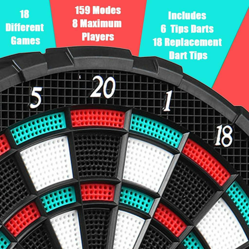8 Games 159 Darts Game Set Automatic Scoring Dart Plate Board Variations Sound Prompt Office Family Toys Electronic Dartboard