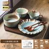 One-Person Minimalist Tableware Set Porcelain Breakfast Bowl with Chopsticks Home Single Meal Dining Set