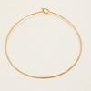 Design Sense Modern Minimalist 18K Gold Glossy Plain Ring Stainless Steel Necklace Versatile Jewelry