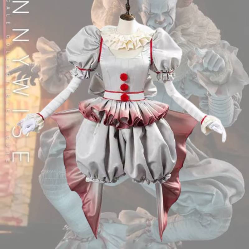 Pennywise Cosplay Terrifier Halloween-kostymer Er Stilige Unike Nøytrale Og