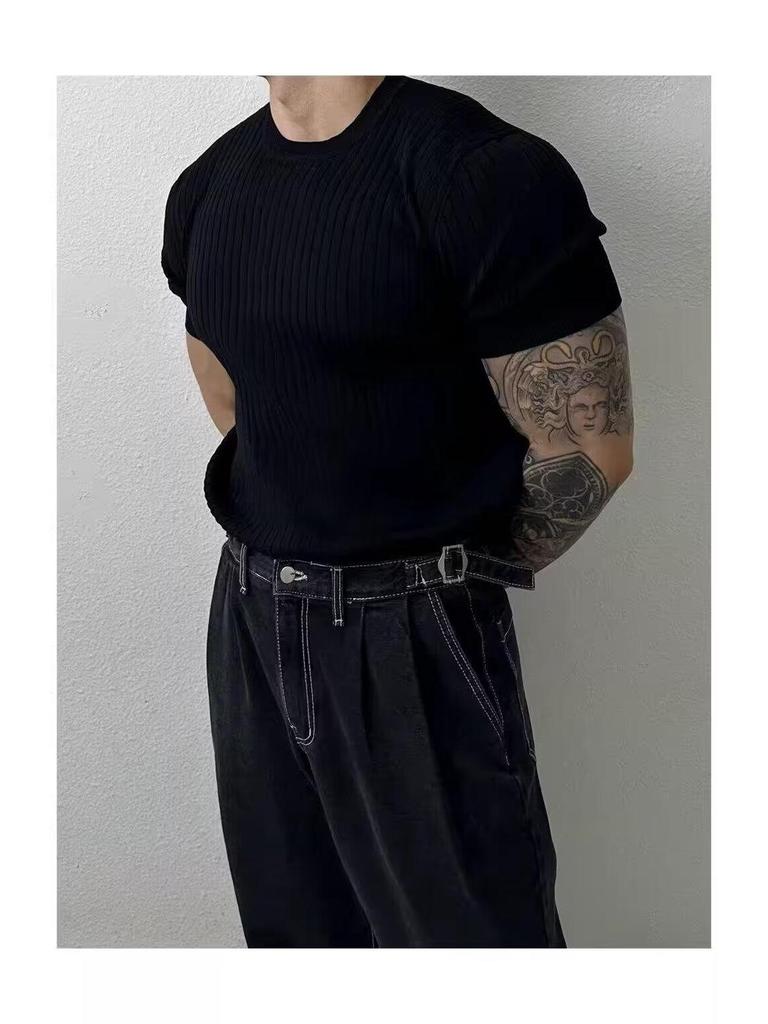 Men's European & American Fashion Breathable Short-Sleeve T-Shirt