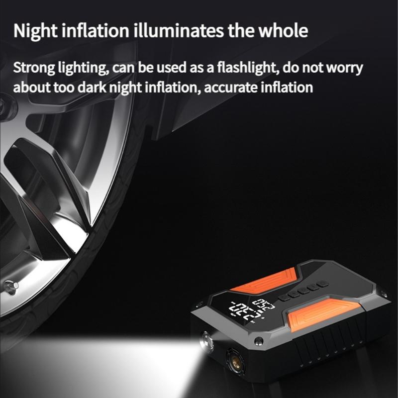 Car Jump Starter with Air Compressor, 8000mAh 12V Portable Jump Starter Car Battery Jump Box with 150PSI Tire Inflator