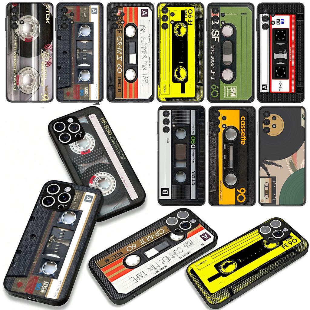 for Xiaomi Redmi Note 14 12 13 ProPlus A4 A3 Pro Plus 12C 13C 14C 5G Phone Cover Case Cassette Tape Music Retro
