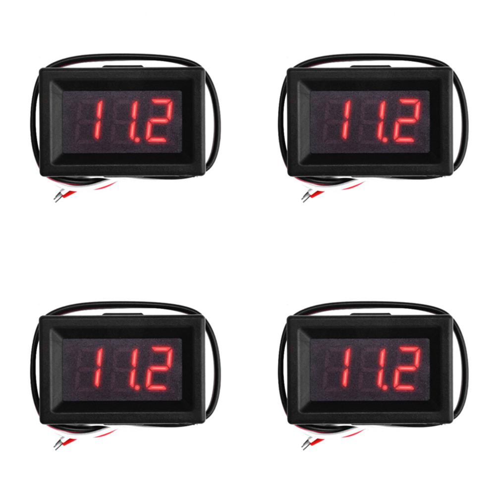

T0# 0.36 Inch 3-Wire Digital Voltmeter 3-Digit DC 0-100V LCD Display Tester (Red