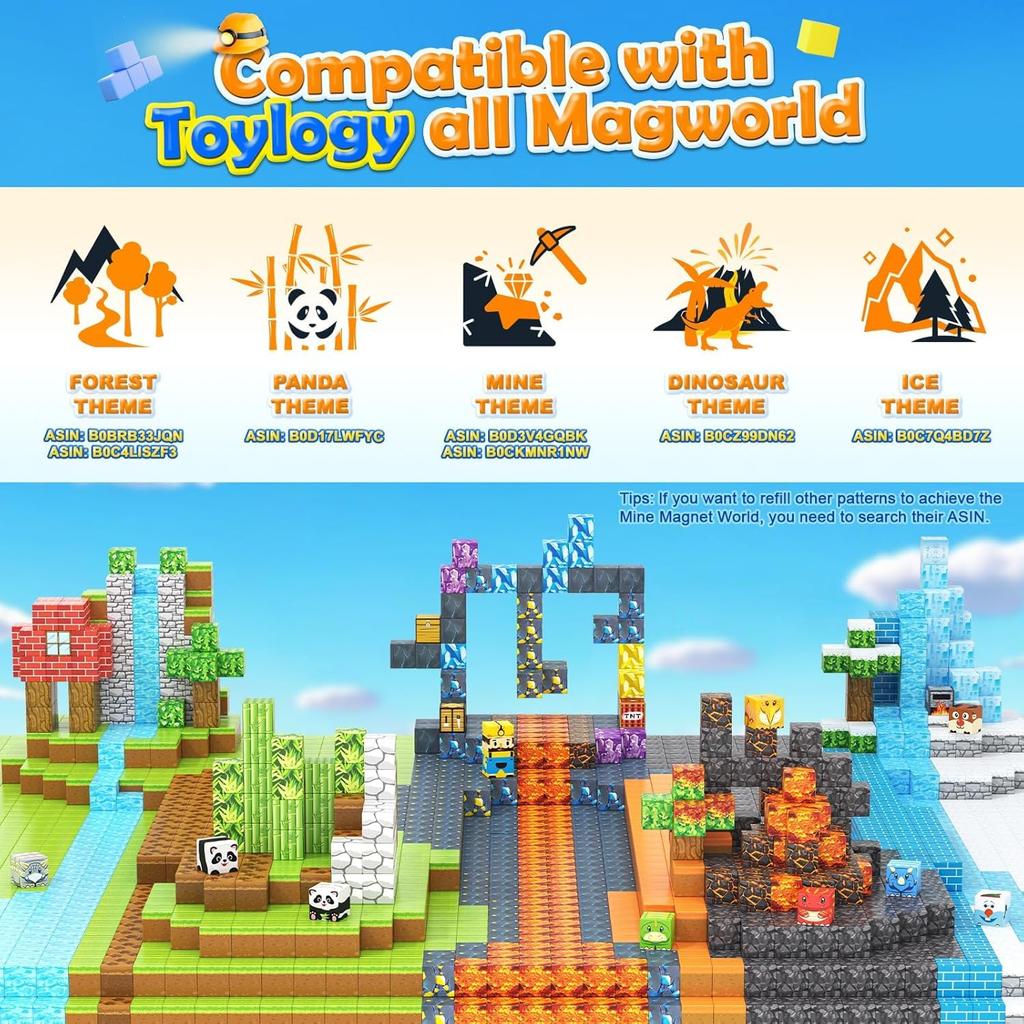 Yolla Loos 150-Piece Magnetic Building BlocksMontessori Toy Set for Boys and Girls Ages 6+