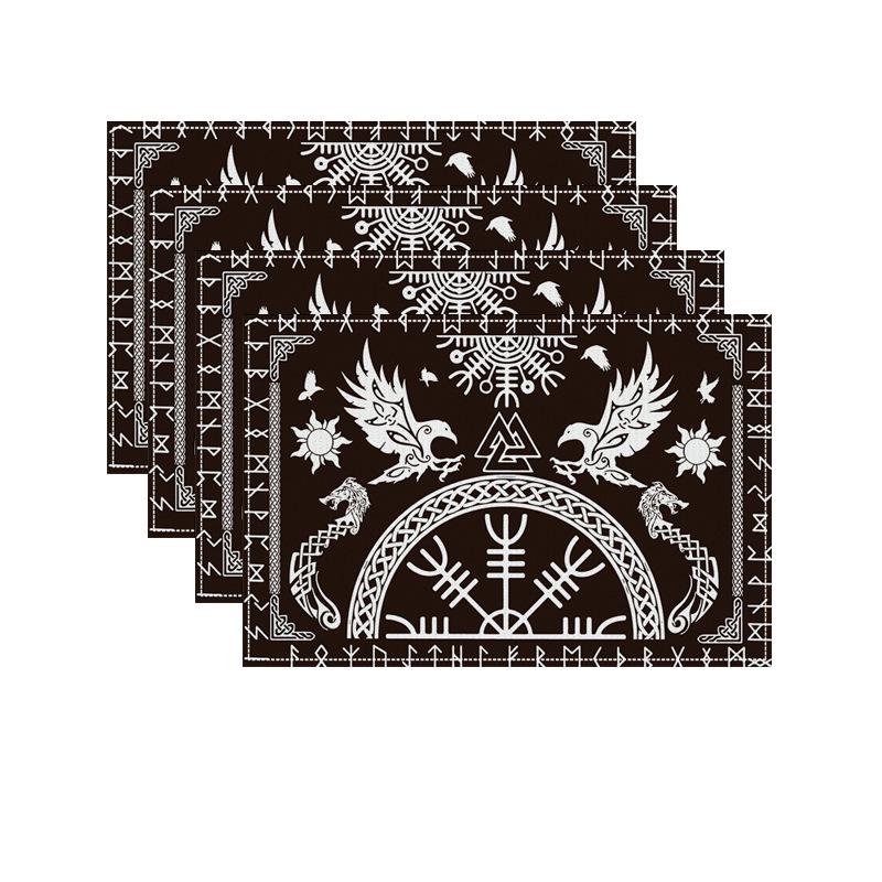 Christmas Linen Table Mats: Festive Print, Stain-Proof & Heat-Resistant