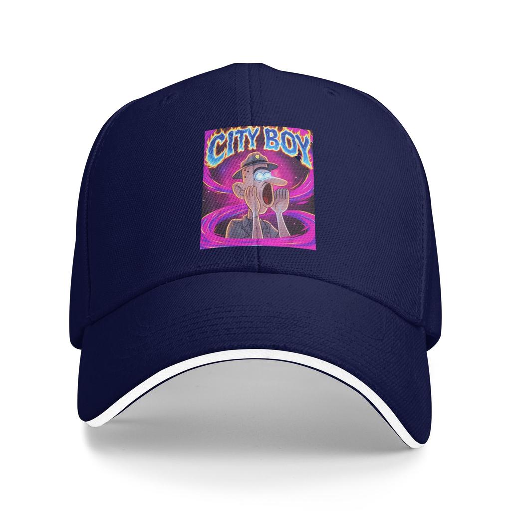 Summer Casual Baseball Cap City Boy Brainrot Meme Reaction Loud Funny Cartoon Outdoor Sunscreen  y2k Cool Snapback Cap