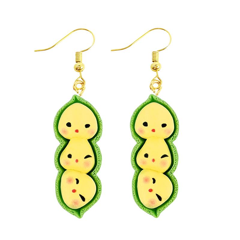 Women Earring Resin Drop Funny Custom Cute Girls Eardrop Kids Chocolate Strawberry Hamburger Dog Mushroom Broccoli Coffee