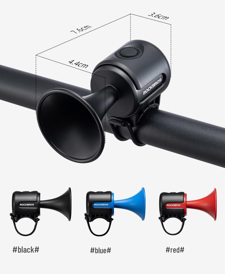 Rock Brothers Universal Electric Bike Horn for Road, Mountain, and Children's Bikes