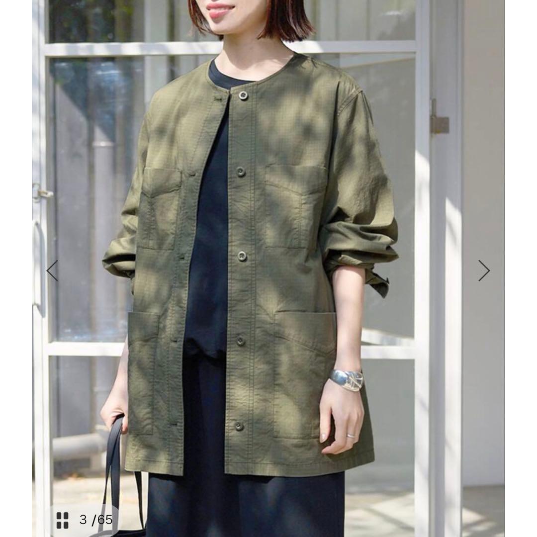 [Good Condition] SLOBE IENA Colorless Safari Blouson Khaki