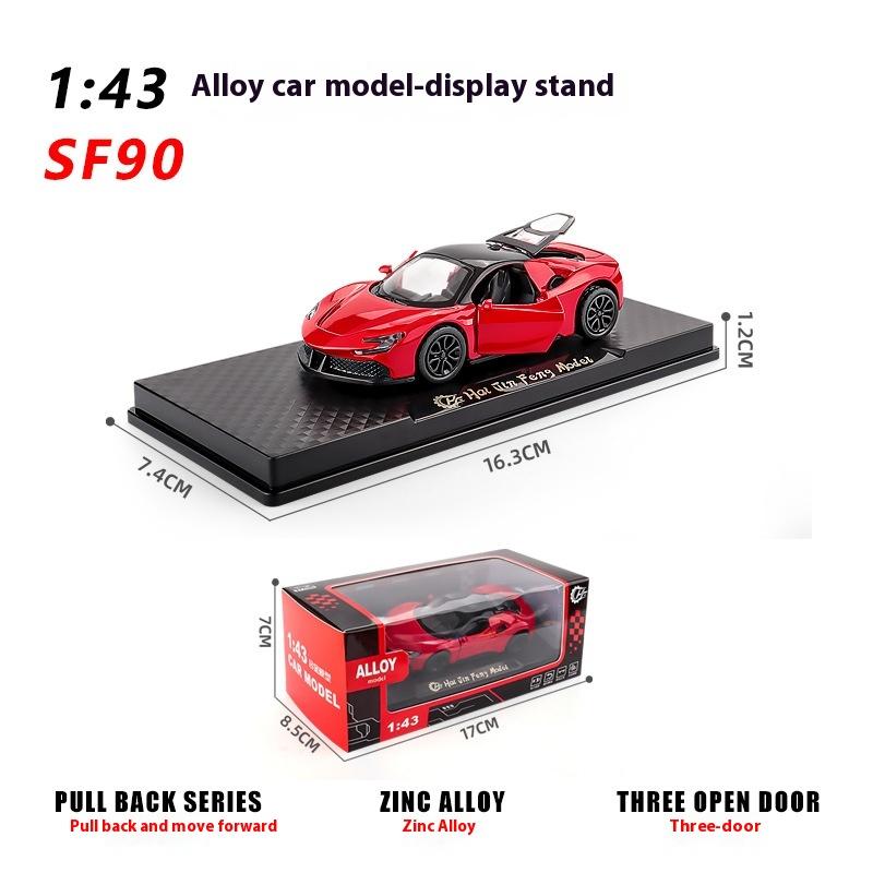 

1:43 Three-door Alloy Car Model Display Stand Children s Toys 3-6 Years Old Pull Back Boy Toy Car