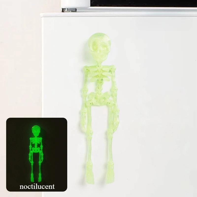 Halloween Fridge Magnets 3D Poseable Skeleton Magnet Movable Joints Refrigerator Decoration Creative DIY Ornament Halloween Gift