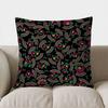 Colorful Floral Pattern Double-sided Printed Pillow Cover Short Plush Suitable Living Rooms Bedrooms Sofas Throw Cushion Cover