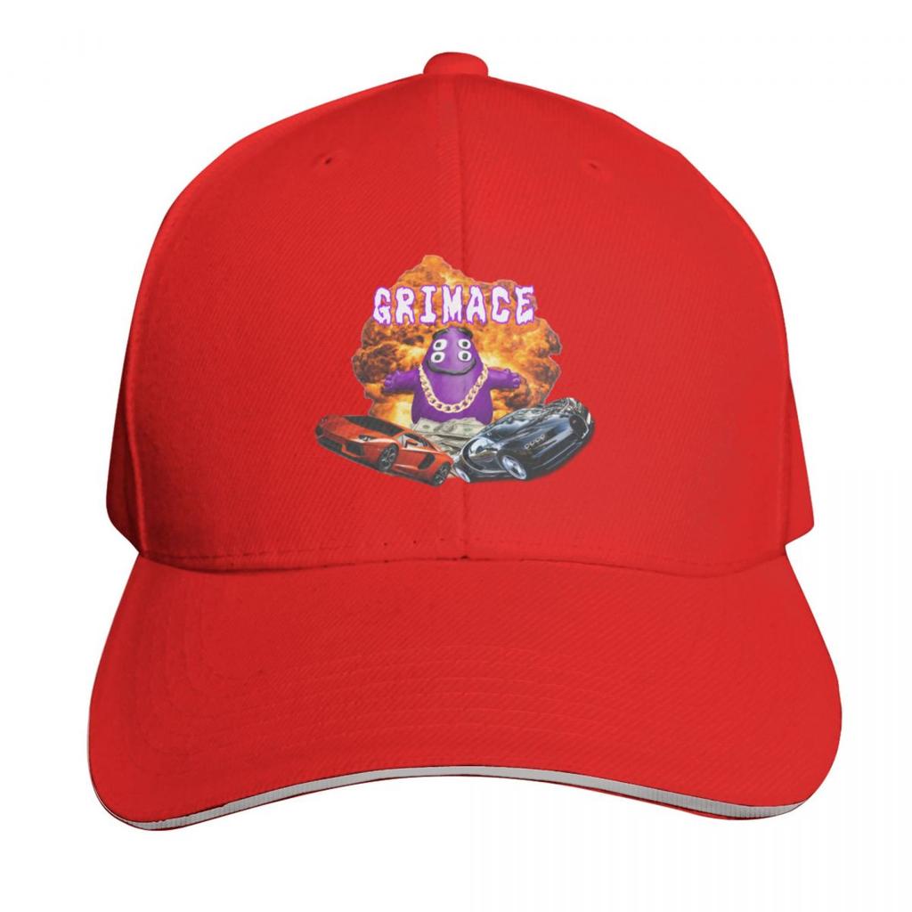 Here comes Grimace Baseball Cap Fishing cap beach hat Custom Cap Golf Caps For Women Unisexs