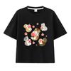 Neues Sommer-T-Shirt mit Katzenaufdruck, kurzärmelig Ein süßes und trendiges Outfit mit einem Cartoon-Hai-Katzen-Print Kinderkleidung Jungen Mädchen