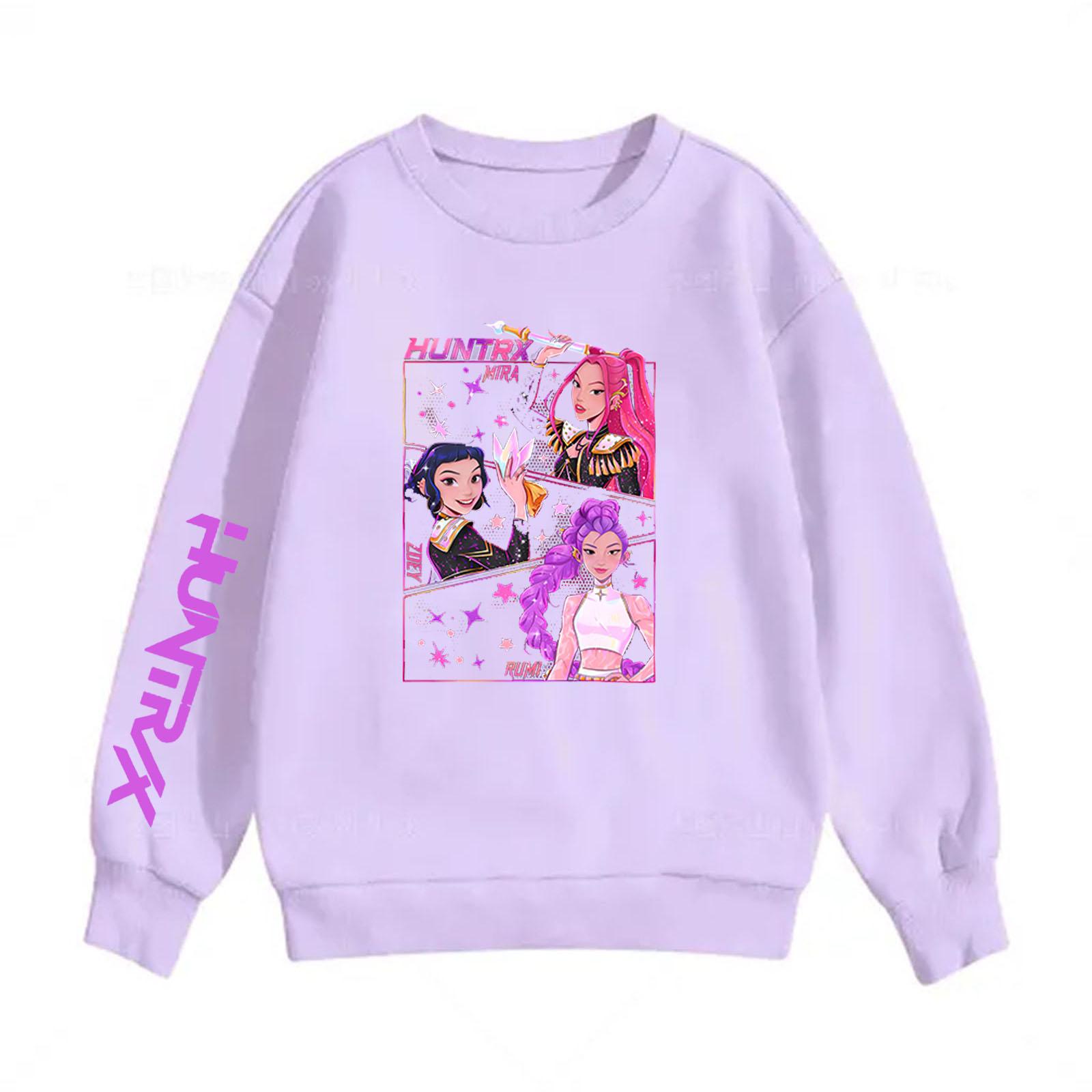 

Детская толстовка с капюшоном для мальчиков и девочек, модная толстовка с длинными рукавами и принтом 130 светло-фиолетовый