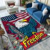"American Bald Eagle with Flag & Freedom" Patterned Carpet, Suitable As a Non Slip Play Mat for the Living Room and Bedroom Sofa