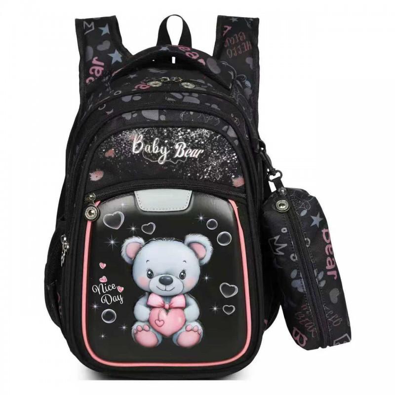 Kids School Backpack Set Grades 3-6 3D Hard Shell Lightweight Oxford Fabric With Reflective Safety Stripes