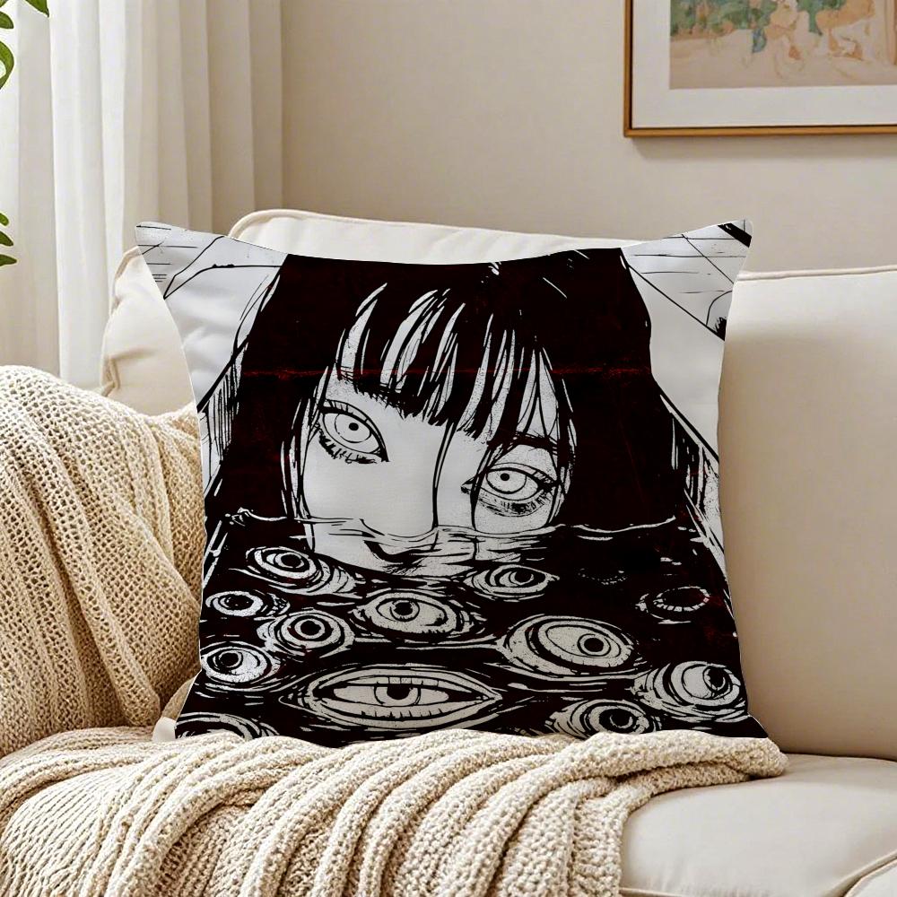 Manga Horror JJunji Ito TTomie Cushion Cover Pillowcase Antidustmite Living Room Sofa Decor Cushion Room