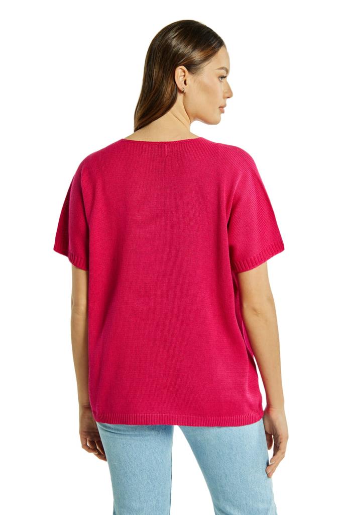 Amadea Women' Blouse, Fuchsia Color, Kamea
