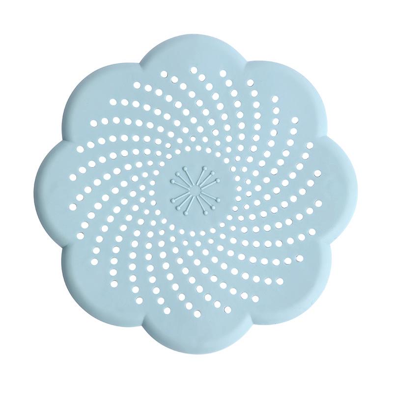 Square Silicone Bathroom Drain Cover, Anti-Clogging Hair Filter