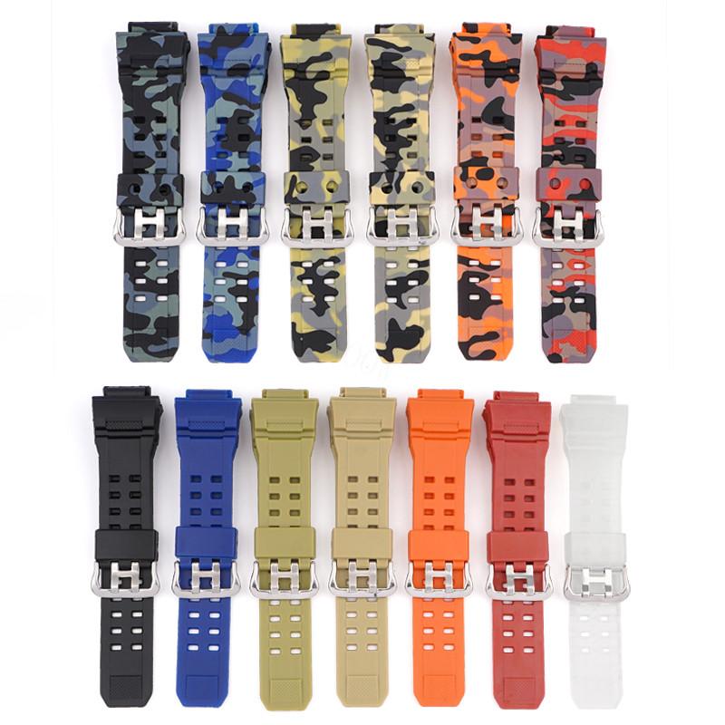 Resin Silicone Strap for Casio G-SHOCK RANGEMAN GW-9400 GW-9300 Men Camouflage Rubber Sport Waterproof Band Watch Accessories