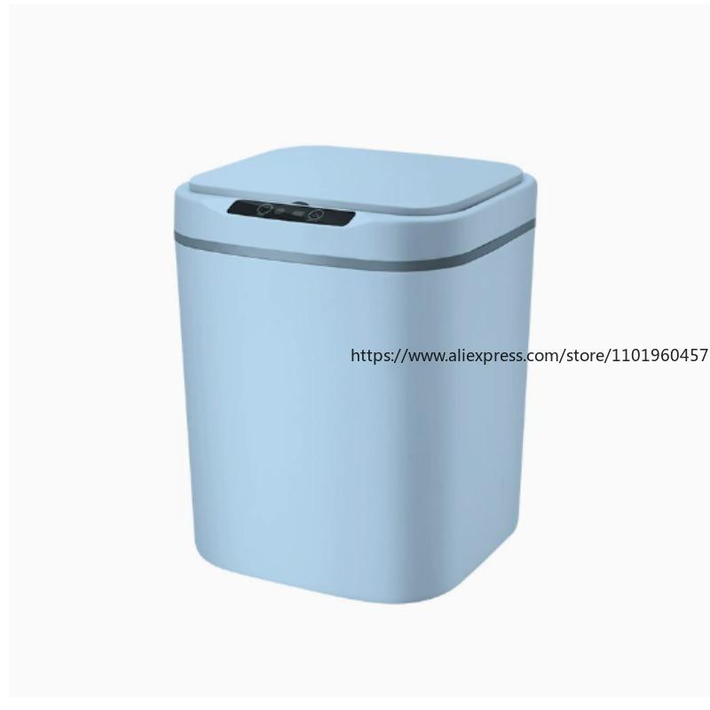 Smart Induction Type Trash Can Bedroom Dustbin Electric Touchpad Trash Bin for Kitchen Bathroom Garbage Small Desk Cans