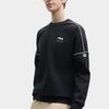 FILA Solid Color Logo Crew Neck Sweatshirt Men Tops Black A51M331222F-BK