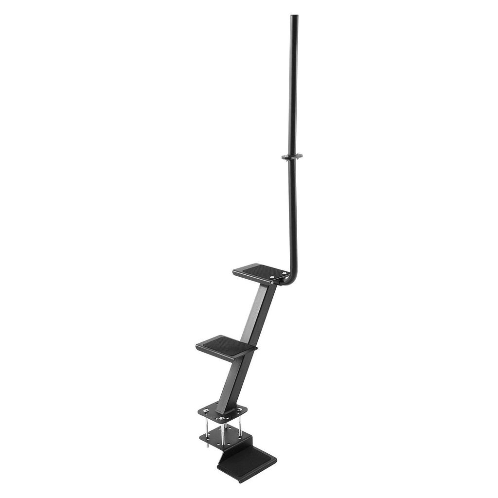 Boat Trailer Steps, 3-Step, Heavy-Duty Boat Trailer Steps with Handle, Non-Slip Surface, 3 Mounting Angle Options, Steel Ladder for 76.2 X 76.2/76.2 X