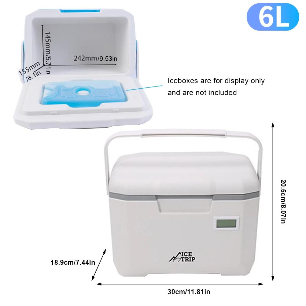 3/5L Camping Cooler Box Heat Preservation Car Refrigerator Large Capacity Camping Fridge Ice Cooler Cooling Beverage Storage Box