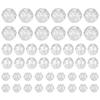 60Pcs 3 Styles Long-Lasting Plated Hollowed Brass Beads, Filigree Beads, Round, 925 Sterling Silver Plated, 4~7.5x3.5~7mm, Hole: 1.2~3mm, 20pcs/style