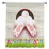 Happy Easter Bunny Butt Grass Egg Tulle Curtains For Living Room Bedroom Voile Sheer Curtain Window Home Decor Drapes