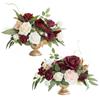 2 Pcs Silk Flowers Artificial Flower Wedding Centerpiece Flower Without Vase for Ceremony Reception Tabletop Mantel Archway Aisle
