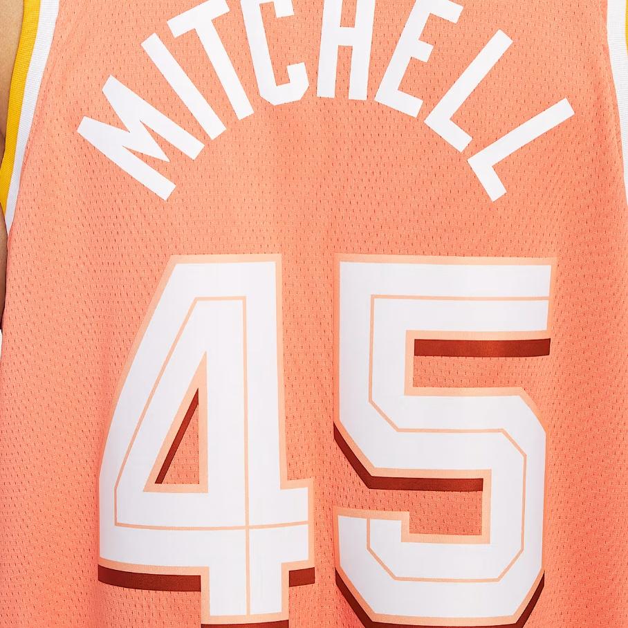 Nike NBA Donovan Mitchell Cleveland Cavaliers City Edition Swingman Jersey 'Orange Frost' Men's HM5977-836