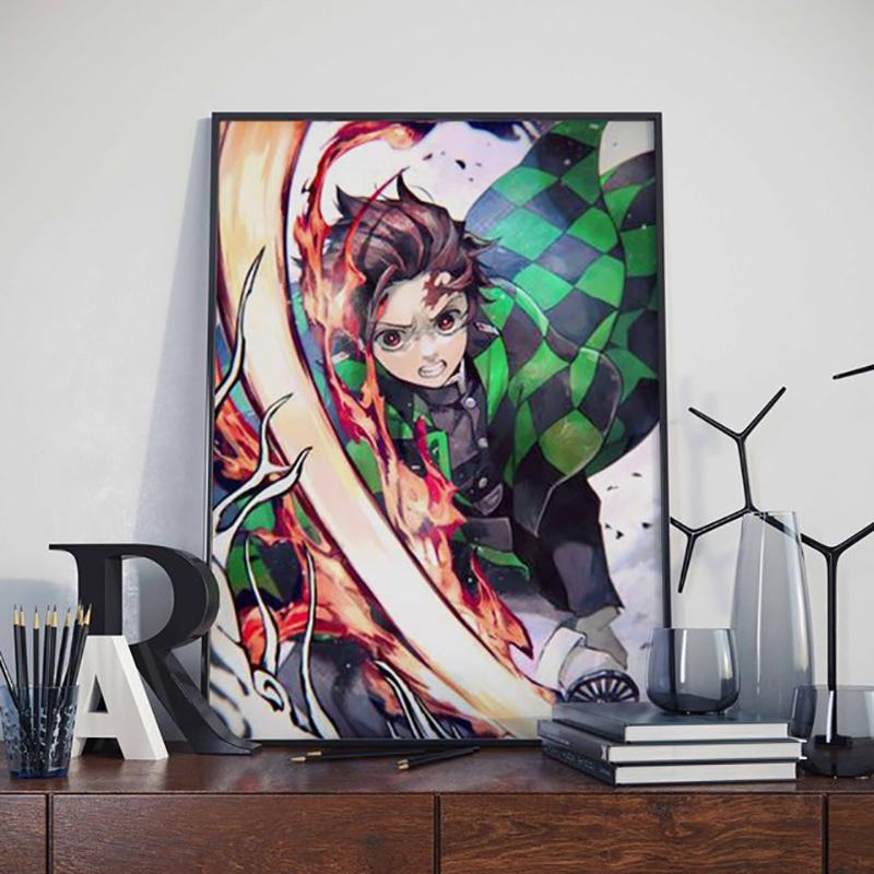 5D DIY Diamond Painting Cross Stitch Demon Slayer: Kimetsu No Yaiba Diamond Embroidery Mosaic Wall Art Home Decoration