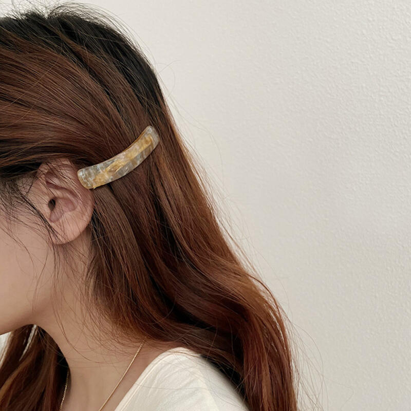 Hezlin French Pin Marble Mini Cellulose Hair Clip Option 1