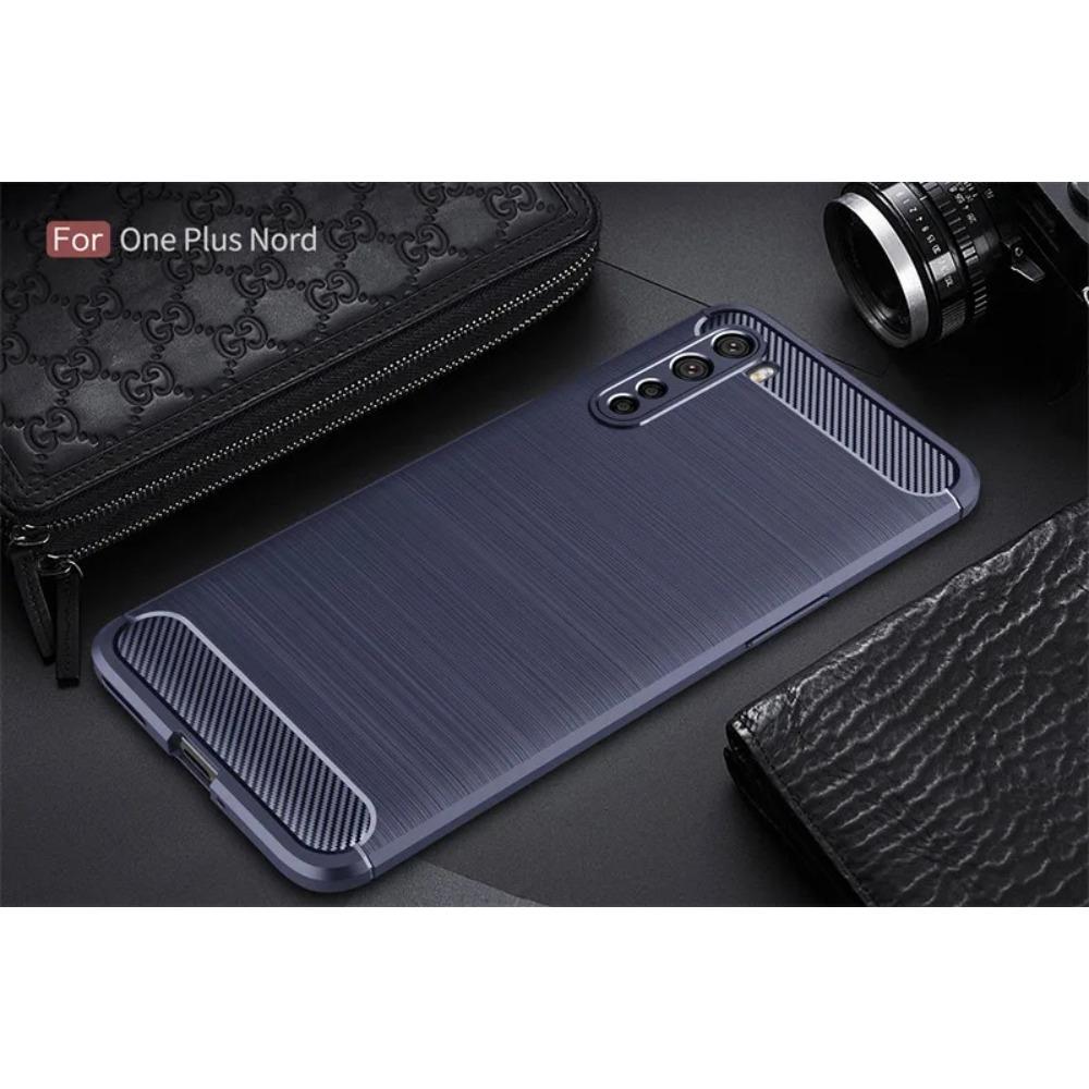 Oneplus Nord AC2003 Case Carbon Fiber Protection Armor Soft Silicone TPU Back Cover Phone Case for Oneplus Nord AC2001 Coque
