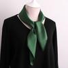 Solid 50s Neck Scarf Solid Color Hair Ribbon Scarf Retro Imitation Silk Necktie Long Skinny Scarf For Purse