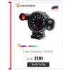 2" 52mm 12V Racing Car Turbo Boost Gauge Water Temperature Tachometer RPM Gauge Oil Pressure With Sensor Volt Meter Pointer LED