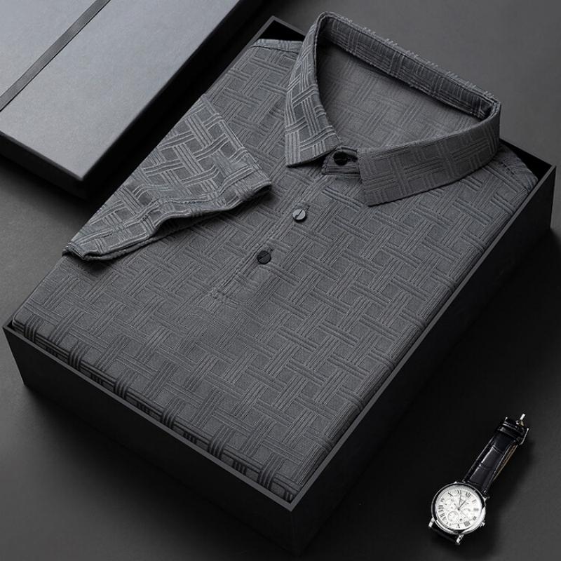 High quality short sleeve men's polo shirt summer fashion high-end texture luxurious design soft breathable casual T-shirt
