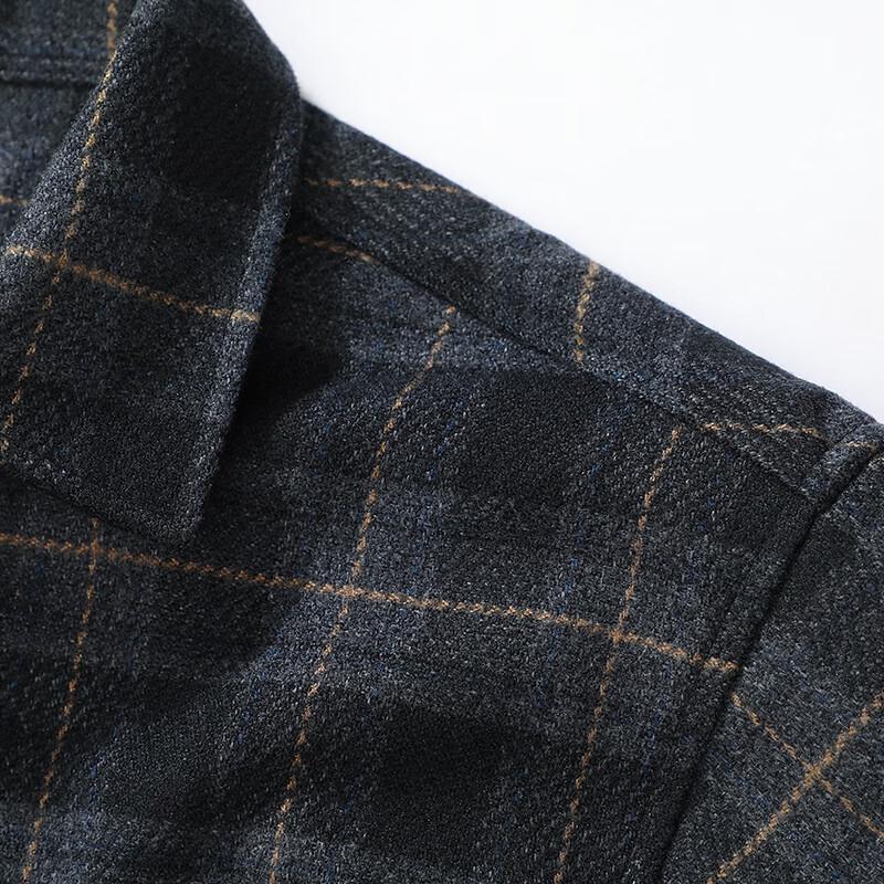 MAYBEYOND Men's Thick Plaid Long-Sleeve Shirt Jacket