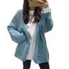 Korean Spring and Autumn Sweater Women's Wear Loose Western Style Lazy Style Solid Color Knitted Cardigan Coat