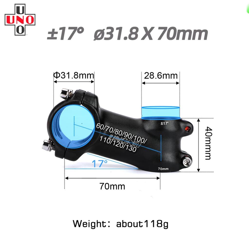 Degree Stem Handlebar Stem Diameter Measure Stem Length