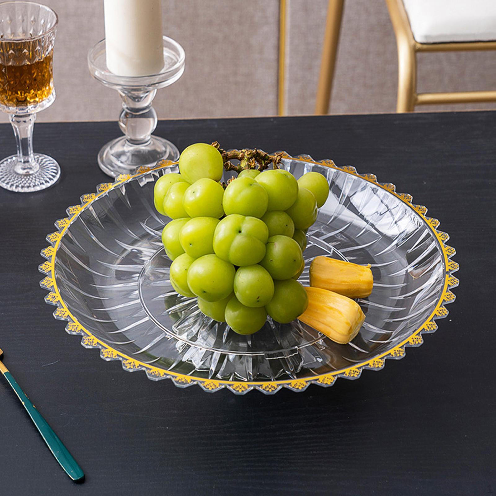 

Подставка для торта, тарелки для хлеба, демонстрационная тарелка для десерта, прозрачная тарелка для овощей, поднос для хранения продуктов Without Lid