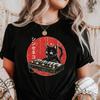 Cat Synthesizer T-Shirt Vintage Synth Shirt Japanese Cat Playing Synthesizer Shi Unisex T-Shirt